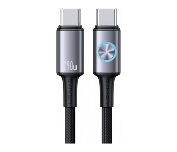 USAMS Kabel 240W USB-C do USB-C 1,2m stalowy - 1569137 - zdjęcie